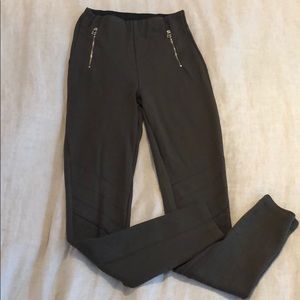 2 For $10 EUC Olive Green Moto Leggings